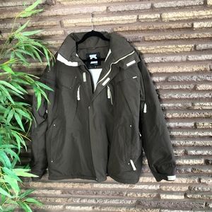 Ozone Mens Brown Snowboard Ski Jacket Parka
